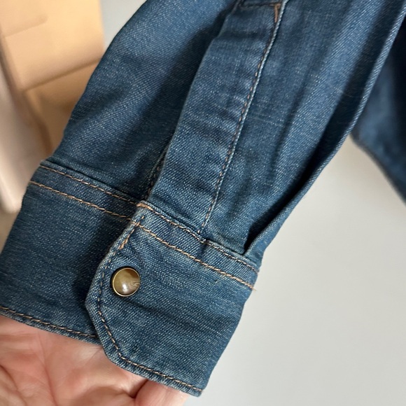 Wrangler Dark Blue Denim Shirt - Picture 5 of 7